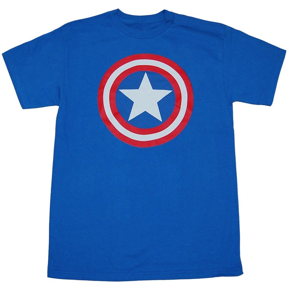 Captain America Classic Shield Logo Royal T-Shirt