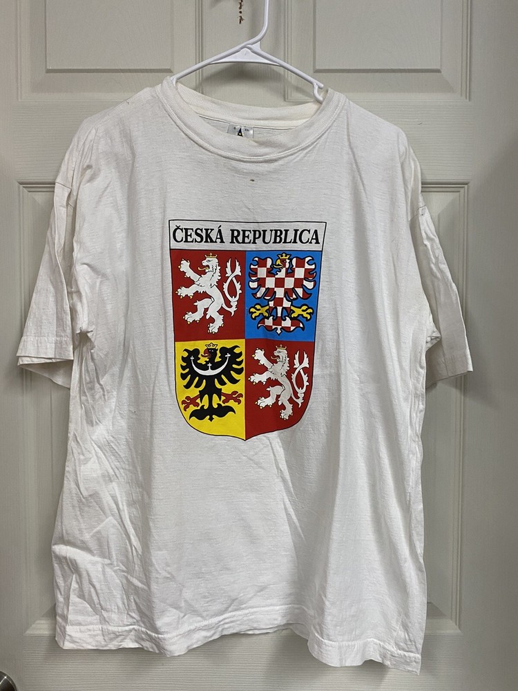 RARE Vintage Czech Republic Ceska Republica Shirt XXL Plain Sailing
