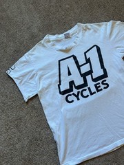 VTG 90’s A-1 Cycles Motorcycle/ Biker White Tee