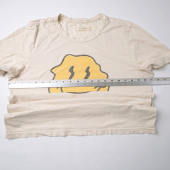 IMOGENE + WILLIE T Shirt Mens Large Squiggly Smiley Face Melted Graphic Tee USA