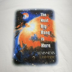 Vintage Lexis Nexis Tee Shirt Mens Medium White Web 1.0 Tech Internet Promo 90s