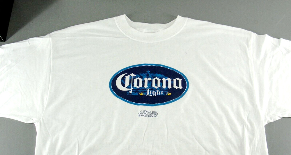 CORONA LIGHT BEER SHORT SLEEVE T-SHIRT GILDAN HEAVY WEIGHT BLEND SZ XL NOS 2006