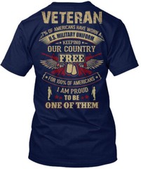 Army Veteran Memorial Day Military 7% Of Americans T-Shirt Made in USA S-5XL