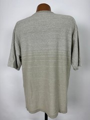 Vintage Fieldmaster Knit T-Shirt Men Large Beige Striped Acrylic Blend Minimal