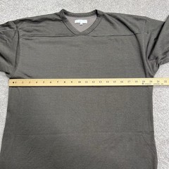 Lady White Co. LW-C Shirt Mens Size Medium 38 Gray V-Neck Cotton Rayon Blend