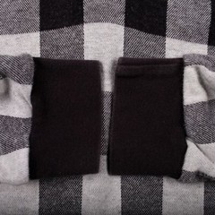 Vintage All Over Print T Shirt Medium John Ashford Long Sleeve Checked Black