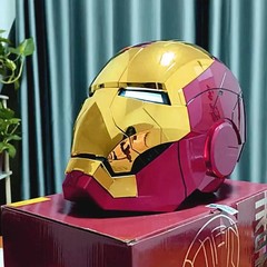 2026 Iron Man MK5 1:1 Helmet Wearable Voice-control Mask Cosplay Golden AUTOKING