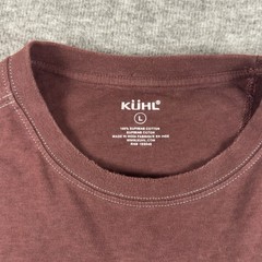 Kuhl Shirt Mens Large Brown Silver Oak Supima Cotton Crewneck Casual Tee T-Shirt
