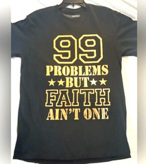 🔥RARE / BROOKLYN VERTICAL MEN’S COTTON T-SHIRT BLACK/GOLD COLOR SIZE MEDIUM NWT