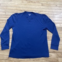 Old Navy Classic Thermal Pique Knit Tee Shirt Men XL Blue Crew Neck Tee Basic