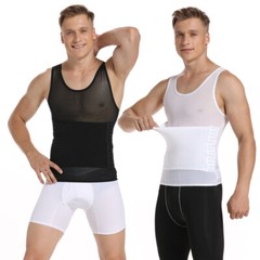 Men’s Slimming Body Shaper Vest T-Shirt Compression Tank Tummy Control Shapewear