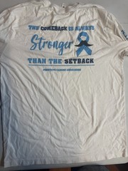 Chiefs Volleyball Graphic Long Sleeve Shirt White Blue Prostate Cancer Awareness
