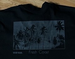 Weiv Gear Mens Large Black T-shirt Cali Graphic Print Front And Back Print