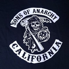 Sons Of Anarchy SOA T-shirt Adult Small Black Reaper Samcro Motorcycle Skull Vtg