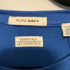 PURE NAVY blue T-shirt size L New