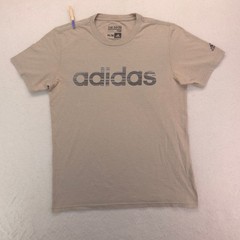 Adidas Casual Crew Neck Short Sleeve Graphic T Shirt Mens Size Medium M Tan