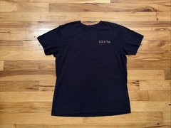 Costa Del Mar Short Sleeve Dark Blue Fishing Crew Logo Cotton T-Shirt Mens XL