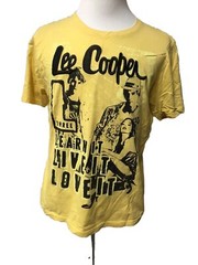 Lee Cooper Jeans Company Mens Large Spellout Logo T Shirt Street Wear Hip Hop