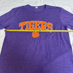 Anvil Clemson Tigers Purple Short Sleeve T-Shirt Size L