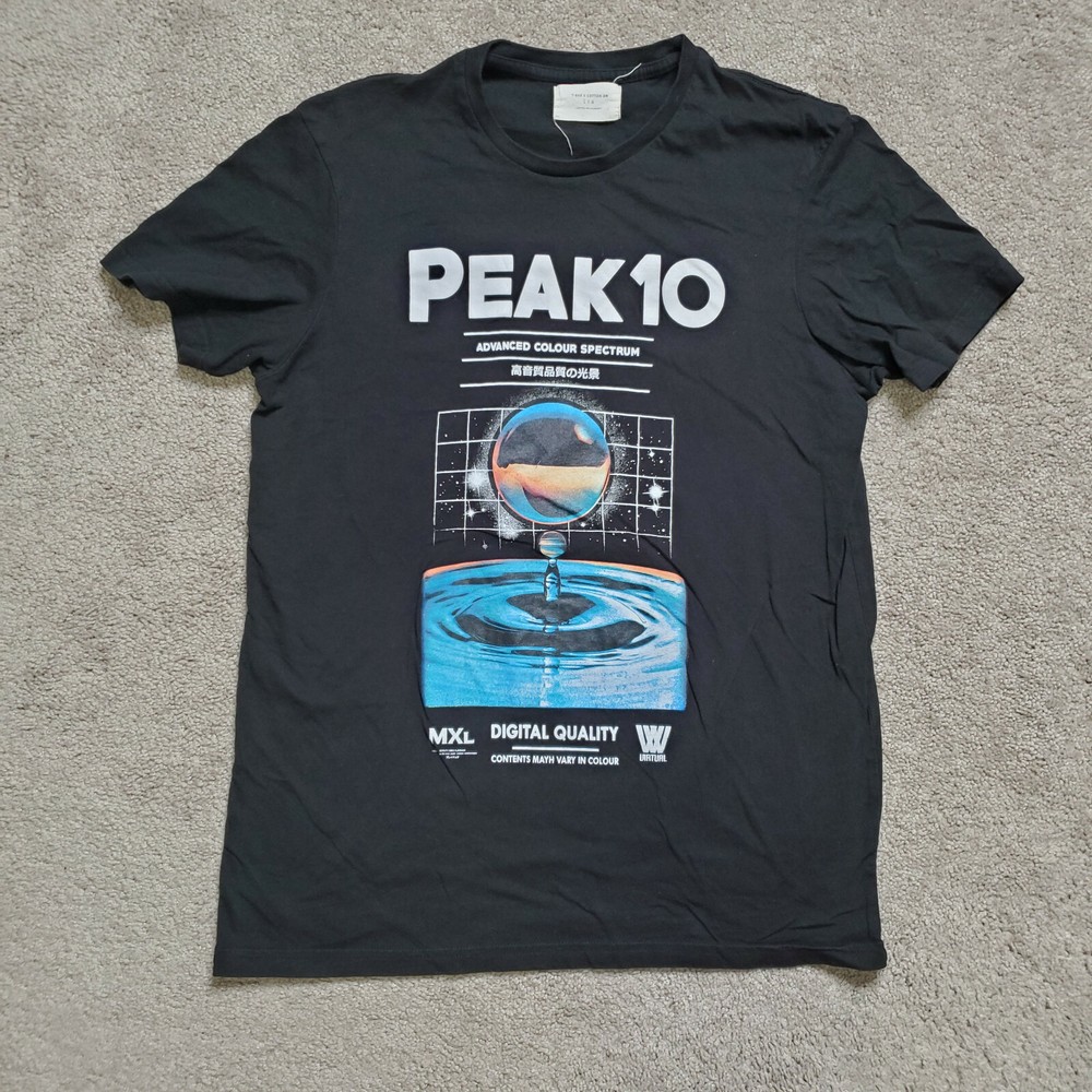 T-Bar x Cotton On Graphic Tee Men’s Large Black Peak 10 May Vary In Colour
