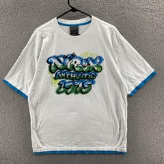 VINTAGE Avirex T Shirt Mens XL White Graffiti Graphic Streetwear Tee Y2K 00s