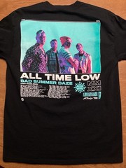 All Time Low Sad Summer Daze Tour Shirt Size M Long Sleeve Black 2 Sided