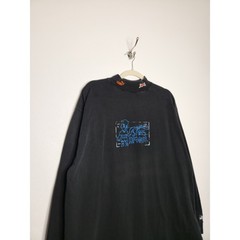 Vintage Puma Sans Amour Mock Neck Black Large Art Sports 90s School University