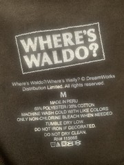 NWT Where’s Waldo? By DreamWorks Black/White/Orange thick T-Shirt Men’s Size M
