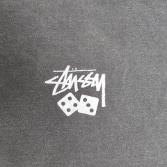 Stüssy T Shirt Mens XL Gray Dice Pigment Dyed Short Sleeve Crew Neck