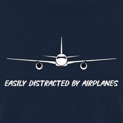 Easily Distracted By Airplanes Men’s T-Shirt