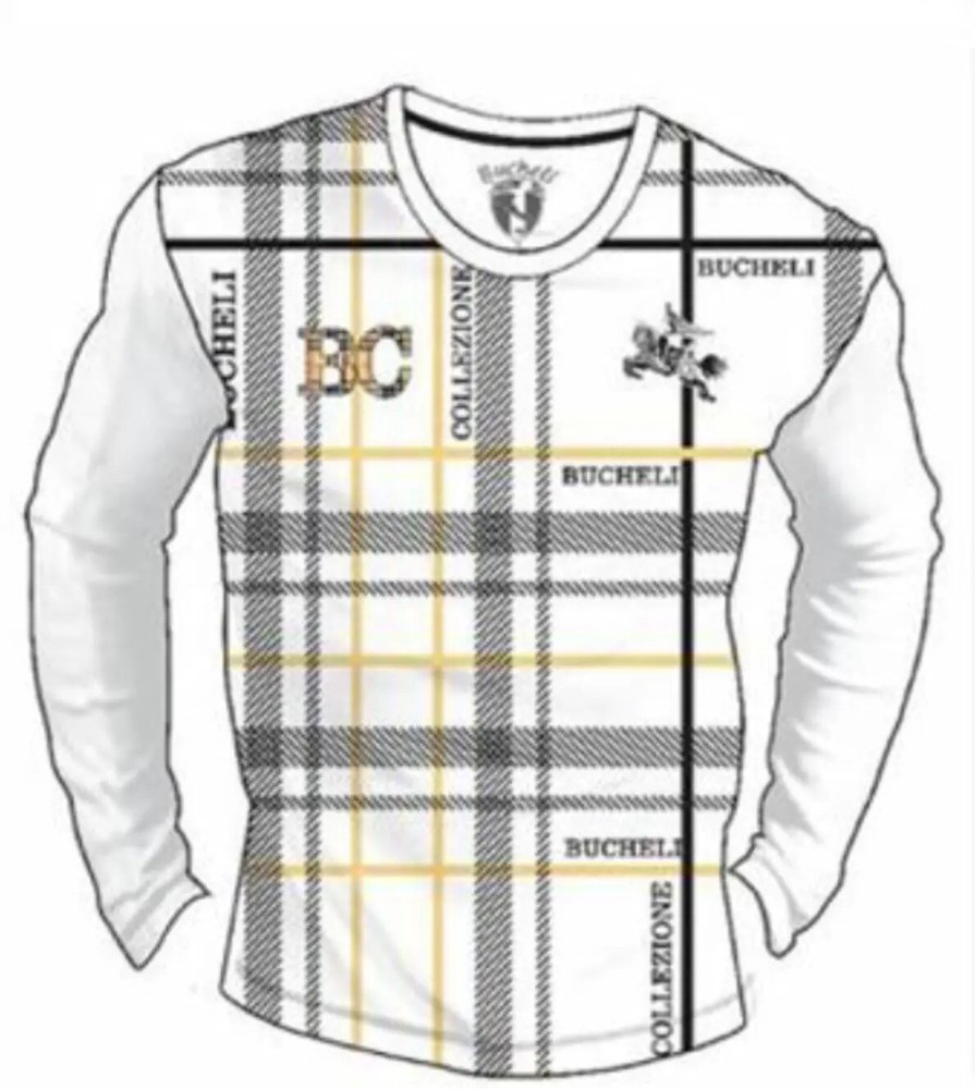 Men’s Long Sleeve Bucheli T Shirt,Italian Style,Cotton,Stretch S to XL….A11.A