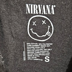 Nirvana Smiley Face Live 93 Tour Graphic T-Shirt Charcoal Gray Small Tee Shirt