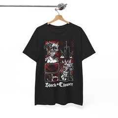 Black Clover Asta Yuno Anime Manga Tshirt Anime Manga Gift Black Shirt All Size.