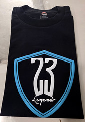 Men’s Sneaker Matching Tees Black Sky Blue T-Shirt Cotton Heavy New