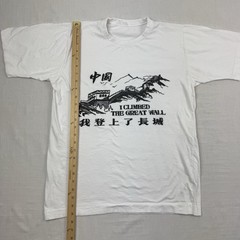 Vintage I Climbed The Great Wall T Shirt Adult Large Tourist China 90s Graphic