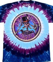 Grateful Dead Queen Of Spades Tie-Dye T-Shirt Liquid Blue