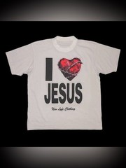 NEW I Heart Jesus T-shirt by New Lyfe Clothing Size Large NWT 100% Combed Cotton