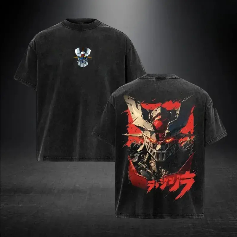 Mazinger Z Shirt Mecha Robot Anime Graphic Tee Retro Japanese Sci Fi