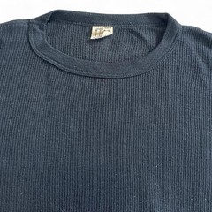 Vintage 90s Jockey TECH Black Waffle Knit Thermal Long Sleeve Shirt XL USA Made