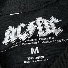 AC/DC Solid Graphic Rock Band Black T-Shirt Men’s Size M Casual