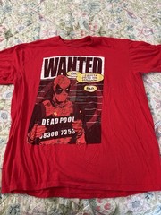 Marvel Tee Shirts. 2 Size M. 3 Size L All with Stain On Them See Photos
