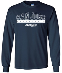 San Jose California State T-Shirt Long Sleeve Graphic Tees Unisex Apparel