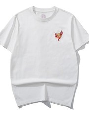 Men Embroidery Dragon T Shirt Hip Hop Streetwear Cotton Short Sleeve Tee