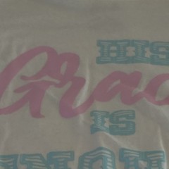 Crush women’s 3X White Cotton Knit Crew Neck Graphic T-Shirt “His Grace”