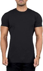 36 PK of Mens Cotton Crew Neck Short Sleeve T-Shirts Mix Colors Black(Medium)