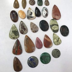 Natural Mix Loose Gemstone Cabochons 100 Carats 2 to 4pcs Wholesale Lot