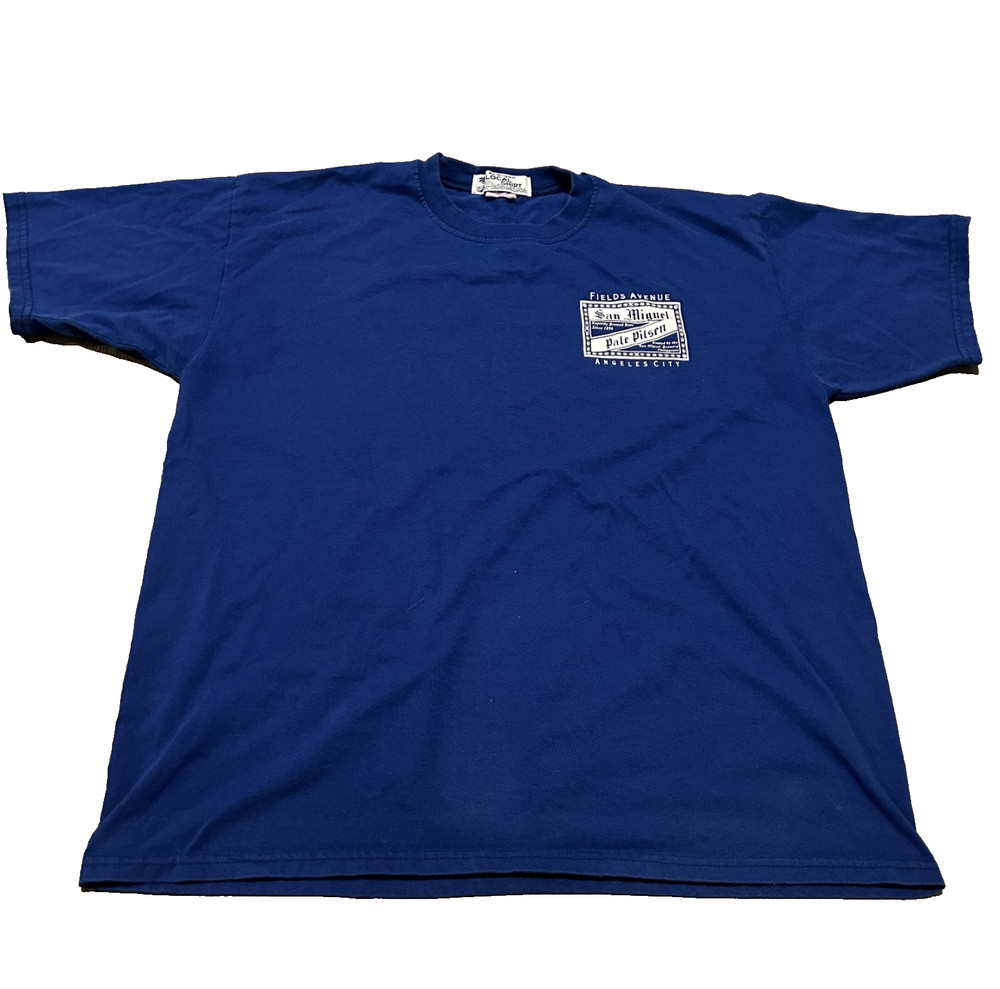 San Miguel Brewery, Double-Sided Graphic (BLUE) T-Shirt, Philippines (Pre-Owned)