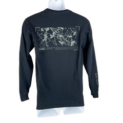 Vans Long Sleeve Shirt Men Small Black Classic Fit Solid Graphic Tee Skateboard