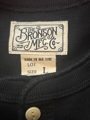 BRONSON MFG Henley T Shirt Men’s Large Black Long Sleeve Heavyweight Casual EUC