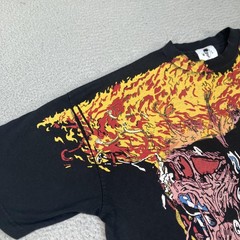 Warren Lotas Wolverine Shirt Mens 2XL Black Flaming Skull Weapon X Marvel Flames